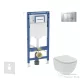 Geberit Duofix falra szerelhető WC szett, Ideal Standard Tesi WC soft close ülőkével, Geberit Sigma 30 matt/fényes króm nyomólappal SANI11CD2107