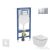 Geberit Duofix falra szerelhető WC szett, Ideal Standard Tesi WC ülőkével, Geberit Sigma 30 matt/fényes króm nyomólappal SANI11CD2108