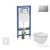 Geberit Duofix falra szerelhető WC szett, Ideal Standard Tesi WC ülőkével, Geberit Sigma 01 matt króm nyomólappal SANI11CD2109