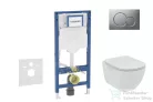 Geberit Duofix falra szerelhető WC szett, Ideal Standard Tesi WC soft close ülőkével, Geberit Sigma 01 matt króm nyomólappal SANI11CD2110