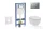 Geberit Duofix falra szerelhető WC szett, Ideal Standard Tesi WC soft close ülőkével, Geberit Sigma 01 matt króm nyomólappal SANI11CD2110