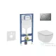 Geberit Duofix falra szerelhető WC szett, Ideal Standard Tesi WC soft close ülőkével, Geberit Sigma 01 matt króm nyomólappal SANI11CD2110