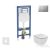 Geberit Duofix falra szerelhető WC szett, Ideal Standard Tesi Aquablade WC soft close ülőkével, Geberit Sigma 01 matt króm nyomólappal SANI11CD2111