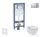 Geberit Duofix falra szerelhető WC szett, Ideal Standard Tesi Aquablade WC soft close ülőkével, Geberit Sigma 30 matt/fényes króm nyomólappal SANI11CD2112