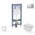 Geberit Duofix falra szerelhető WC szett, Ideal Standard Tesi Aquablade WC soft close ülőkével, Geberit Sigma 30 matt/fényes króm nyomólappal SANI11CD2112