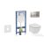 Geberit Duofix falra szerelhető WC szett, Ideal Standard Tesi WC soft close ülőkével, Geberit Sigma 30 matt/fényes króm nyomólappal SANI11CD2114