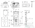 Geberit Duofix falra szerelhető WC szett, Ideal Standard Tesi WC soft close ülőkével, Geberit Sigma 30 matt/fényes króm nyomólappal SANI11CD2114