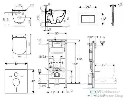 Geberit Duofix falra szerelhető WC szett, Ideal Standard Tesi WC soft close ülőkével, Geberit Sigma 30 matt/fényes króm nyomólappal SANI11CD2114