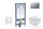 Geberit Duofix falra szerelhető WC szett, Ideal Standard Tesi WC soft close ülőkével, Geberit Sigma 01 matt króm nyomólappal SANI11CD2118