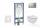 Geberit Duofix falra szerelhető WC szett, Ideal Standard Tesi WC soft close ülőkével, Geberit Sigma 30 matt/fényes króm nyomólappal SANI11CD2122