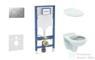 Geberit Duofix falra szerelhető WC szett, Ideal Standard Alpha WC ülőkével, Geberit Sigma 01 matt króm nyomólappal SANI11CD2126
