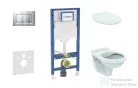 Geberit Duofix falra szerelhető WC szett, Ideal Standard Alpha WC ülőkével, Geberit Sigma 30 matt/fényes króm nyomólappal SANI11CD2130