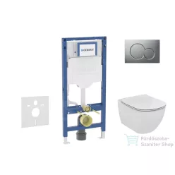   Geberit Duofix falra szerelhető WC szett, Ideal Standard Tesi Aquablade Wc soft close ülőkével, Sigma 01 matt króm nyomólappal SANI11CD2134