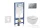 Geberit Duofix falra szerelhető WC szett, Ideal Standard Tesi Aquablade Wc soft close ülőkével, Sigma 01 matt króm nyomólappal SANI11CD2134