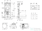 Geberit Duofix falra szerelhető WC szett, Ideal Standard Tesi Aquablade Wc soft close ülőkével, Sigma 01 matt króm nyomólappal SANI11CD2134