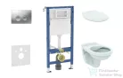 Geberit Duofix falra szerelhető WC szett, Ideal Stanard Alpha WC és ülőke, Geberit Delta 21 matt króm nyomólappal SANI11CD2142