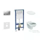 Geberit Duofix falra szerelhető WC szett, Ideal Stanard Alpha WC és ülőke, Geberit Delta 21 matt króm nyomólappal SANI11CD2142
