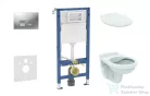 Geberit Duofix falra szerelhető WC szett, Ideal Stanard Alpha WC és ülőke, Geberit Delta 35 matt króm nyomólappal SANI11CD2145
