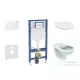 Geberit Duofix falra szerelhető WC szett, Ideal Standard Alpha WC soft close ülőkével, Geberit Sigma 01 alpesi fehér nyomólappal SANI11CD3100