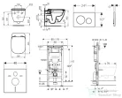 Geberit Duofix falra szerelhető WC szett, Ideal Standard Tesi WC soft close ülőkével, Geberit Sigma 20 fehér/króm nyomólappal SANI11CD3102