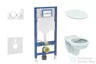 Geberit Duofix falra szerelhető WC szett, Ideal Standard Alpha WC soft close ülőkével, Geberit Sigma 20 fehér/króm nyomólappal SANI11CD3103