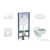 Geberit Duofix falra szerelhető WC szett, Ideal Standard Alpha WC soft close ülőkével, Geberit Sigma 20 fehér/króm nyomólappal SANI11CD3103