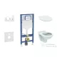 Geberit Duofix falra szerelhető WC szett, Ideal Standard Alpha WC soft close ülőkével, Geberit Sigma 20 fehér/króm nyomólappal SANI11CD3103