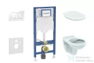 Geberit Duofix falra szerelhető WC szett, Ideal Standard Alpha WC soft close ülőkével, Geberit Sigma 30 fehér/króm nyomólappal SANI11CD3104