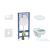 Geberit Duofix falra szerelhető WC szett, Ideal Standard Alpha WC soft close ülőkével, Geberit Sigma 30 fehér/króm nyomólappal SANI11CD3104