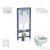 Geberit Duofix falra szerelhető WC szett, Ideal Standard Alpha WC ülőkével, Geberit Sigma 50 alpesi fehér/króm nyomólappal SANI11CD3105