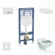 Geberit Duofix falra szerelhető WC szett, Ideal Standard Alpha WC ülőkével, Geberit Sigma 50 alpesi fehér/króm nyomólappal SANI11CD3105