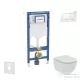 Geberit Duofix falra szerelhető WC szett, Ideal Standard Tesi WC soft close ülőkével, Geberit Sigma 30 fehér/króm nyomólappal SANI11CD3106