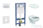 Geberit Duofix falra szerelhető WC szett, Ideal Standard Alpha WC soft close ülőkével, Geberit Sigma 50 alpesi fehér/króm nyomólappal SANI11CD3107