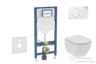 Geberit Duofix falra szerelhető WC szett, Ideal Standard Tesi WC soft close ülőkével, Geberit Sigma 01 alpesi fehér nyomólappal SANI11CD3108