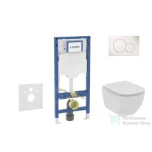   Geberit Duofix falra szerelhető WC szett, Ideal Standard Tesi WC soft close ülőkével, Geberit Sigma 01 alpesi fehér nyomólappal SANI11CD3108