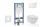 Geberit Duofix falra szerelhető WC szett, Ideal Standard Tesi WC soft close ülőkével, Geberit Sigma 01 alpesi fehér nyomólappal SANI11CD3108