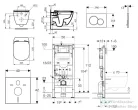 Geberit Duofix falra szerelhető WC szett, Ideal Standard Tesi WC soft close ülőkével, Geberit Sigma 01 alpesi fehér nyomólappal SANI11CD3108