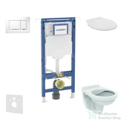   Geberit Duofix falra szerelhető WC szett, Ideal Standard Alpha WC ülőkével, Geberit Sigma 30 fényes fehér/króm nyomólappal SANI11CD3109