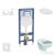Geberit Duofix falra szerelhető WC szett, Ideal Standard Alpha WC ülőkével, Geberit Sigma 20 fényes fehér/króm nyomólappal SANI11CD3110