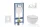 Geberit Duofix falra szerelhető WC szett, Ideal Standard Tesi WC soft close ülőkével, Geberit Sigma 20 fehér/króm nyomólappal SANI11CD3111