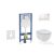 Geberit Duofix falra szerelhető WC szett, Ideal Standard Tesi WC soft close ülőkével, Geberit Sigma 30 fehér/króm nyomólappal SANI11CD3112