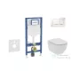 Geberit Duofix falra szerelhető WC szett, Ideal Standard Tesi WC soft close ülőkével, Geberit Sigma 30 fehér/króm nyomólappal SANI11CD3112