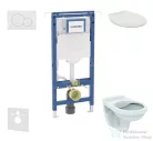 Geberit Duofix falra szerelhető WC szett, Ideal Standard Alpha WC ülőkével, Geberit Sigma 01 alpesi fehér nyomólappal SANI11CD3113