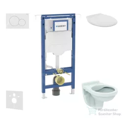   Geberit Duofix falra szerelhető WC szett, Ideal Standard Alpha WC ülőkével, Geberit Sigma 01 alpesi fehér nyomólappal SANI11CD3113