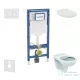 Geberit Duofix falra szerelhető WC szett, Ideal Standard Alpha WC ülőkével, Geberit Sigma 01 alpesi fehér nyomólappal SANI11CD3113