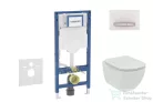 Geberit Duofix falra szerelhető WC szett, Ideal Standard Tesi WC soft close ülőkével, Geberit Sigma 50 alpesi fehér/króm nyomólappal SANI11CD3115