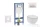 Geberit Duofix falra szerelhető WC szett, Ideal Standard Tesi WC soft close ülőkével, Geberit Sigma 50 alpesi fehér/króm nyomólappal SANI11CD3115