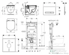 Geberit Duofix falra szerelhető WC szett, Ideal Standard Tesi WC soft close ülőkével, Geberit Sigma 50 alpesi fehér/króm nyomólappal SANI11CD3115