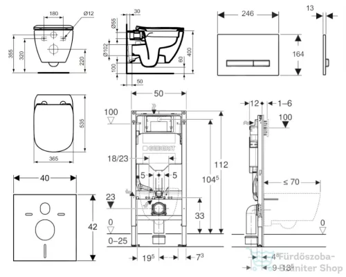 Geberit Duofix falra szerelhető WC szett, Ideal Standard Tesi WC soft close ülőkével, Geberit Sigma 50 alpesi fehér/króm nyomólappal SANI11CD3115
