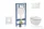 Geberit Duofix falra szerelhető WC szett, Ideal Standard Tesi WC soft close ülőkével, Geberit Sigma 01 alpesi fehér nyomólappal SANI11CD3116